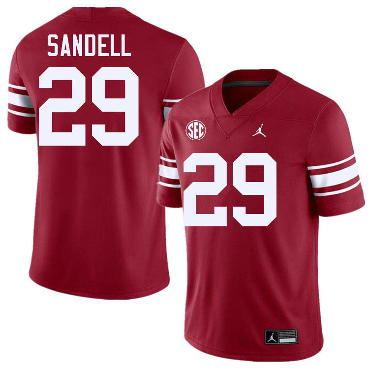 Oklahoma Sooners #29 Tate Sandell College Football Jerseys,Uniforms-Throwback